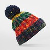 Corkscrew Pom Pom Beanie - B486:Crackling Campfire, 100% acrylic, One Size